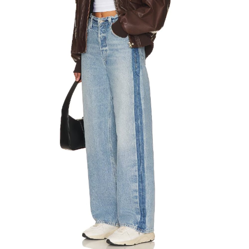 Citizens of Humanity Ayla Baggy Crop Colour Tuxedo Skylight Jeans